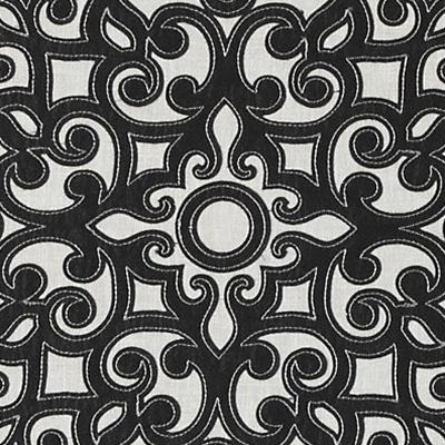 Duralee DA61417- 698 Black/Linen