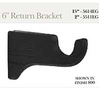 6" Return Bracket - Black