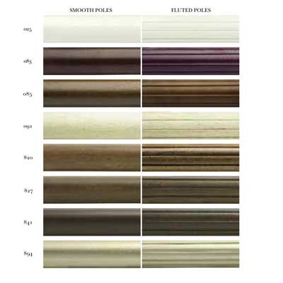 Kirsch 2" Fluted Poles - Classic