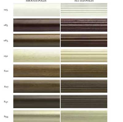 Kirsch 1 3/8" Fluted Poles - Classic