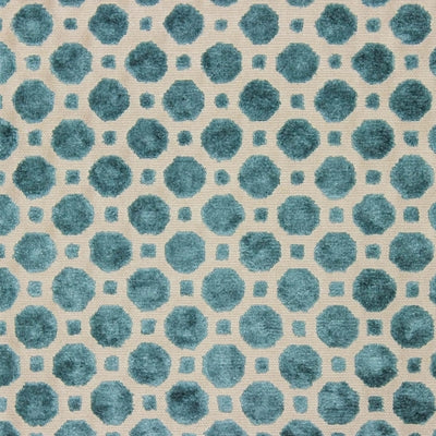 Robert Allen Velvet Geo -Turquoise