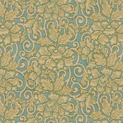 Ralph Lauren Malay Floral Gold/Aqua